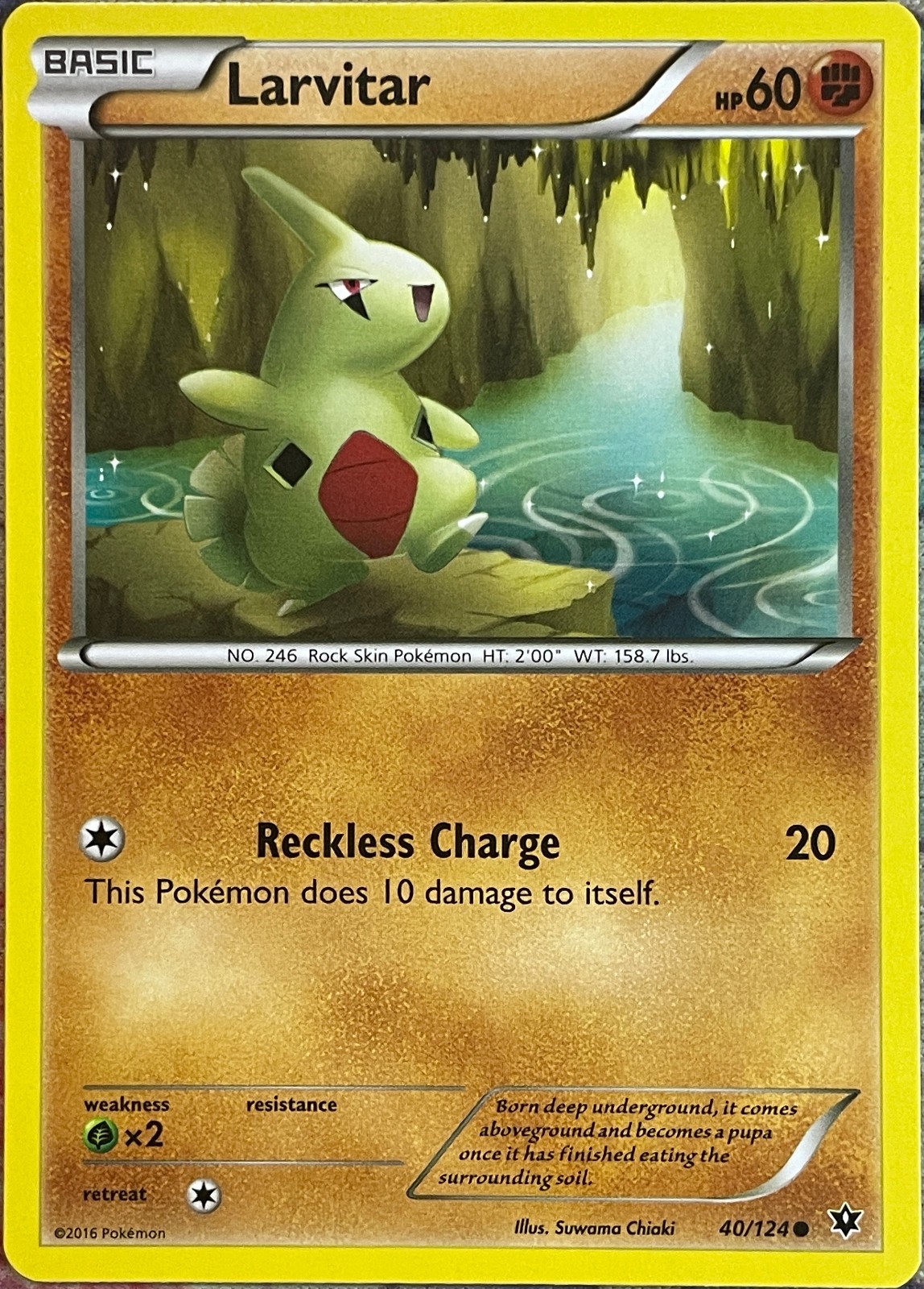 Larvitar - 40/124 - XY Fates Collide Pokemon 2016