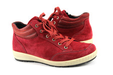 Ara n.39 UK.6 scarpe basse da donna stivaletti stivali scamosciati rossi TOP L 567