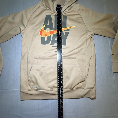 Nike 3 Brand Youth Medium (M) 10-12 Years ALL DAY tan Hoodie Sweatshirt - Picture 5 of 5