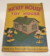 1930s Vintage Mickey Mouse Toy House Disney Construction Toy Minnie Mouse 