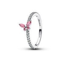 Pandora Ring Weite 52 194269C02 Glitzernder Schmetterling Ring 925/- Rosa
