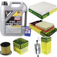 Inspektionspaket 5L Liqui Moly Top Tec 4100 5W-40 FüR VW Polo 1.6 16V Seat Ibiza