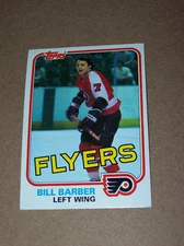 1981 Topps NHL Hockey Hall of Famer Bill Barber card #2 NM-MT, nice card
