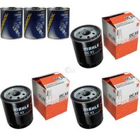 3X Original Mahle / Knecht ÖLfilter OC 93 + 3X SCT Motor Flush MotorspüLung