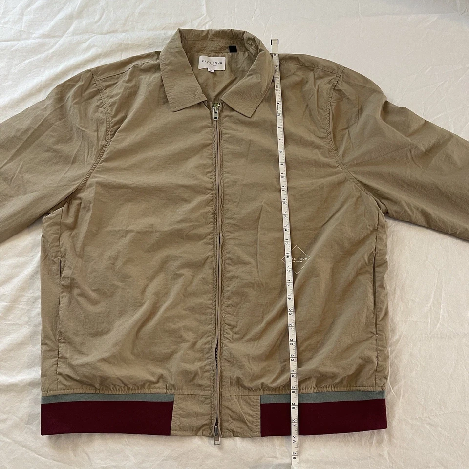 Chaqueta Five Four Los Angeles Ripstop para hombre cremallera completa talla XL tostada Foto 2 de 4