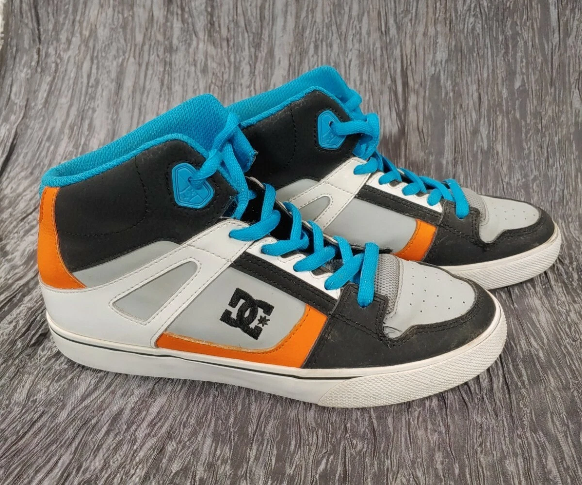 DC Kids Youth Spartan High Top Leather Skate Shoes Multicolor Youth Size 6.5