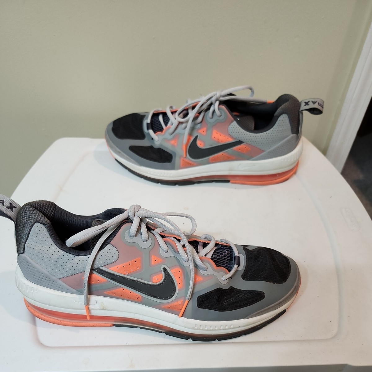 Size 12.5 - Nike Air Max Genome Light Smoke Grey Bright Mango | eBay