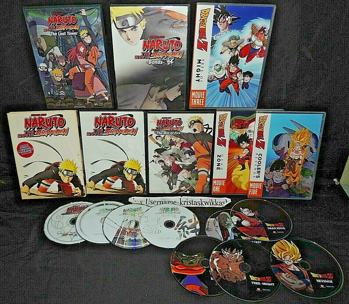 Naruto Shippuden:The Movie & Dragon Ball Z Movies Lot Set {DVD} 9