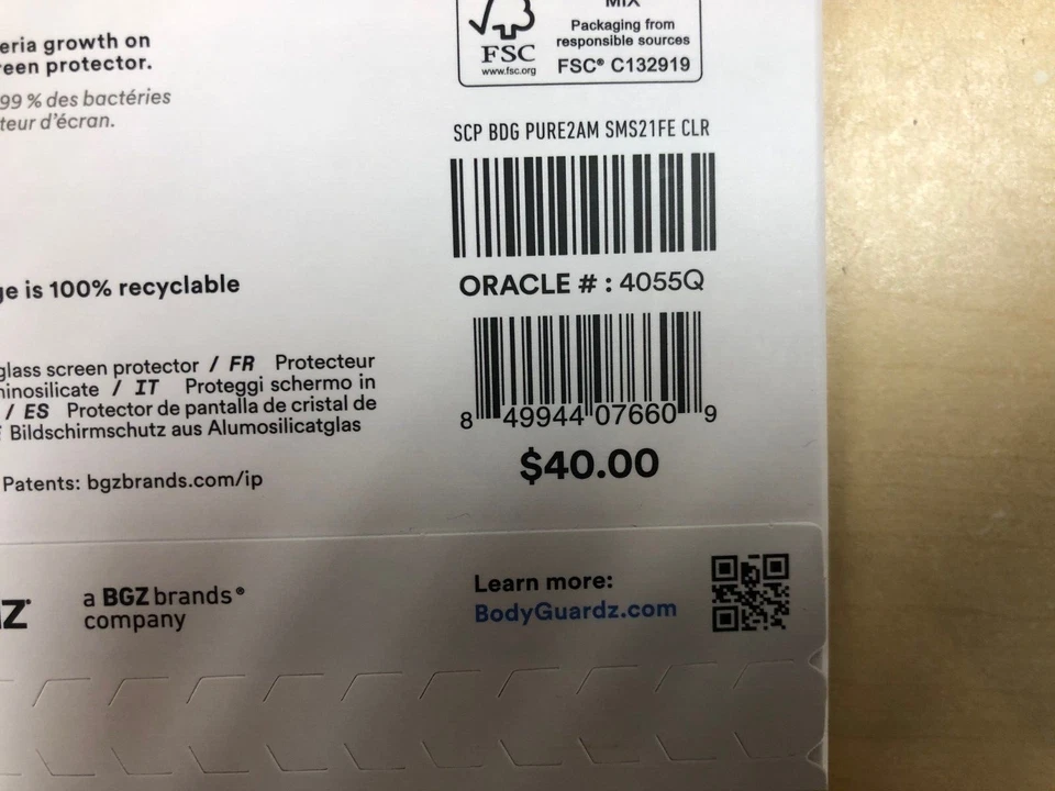 BodyGuardz Pure2 Tempered Glass Screen Protector for Samsung Galaxy S21 FE 5G - Image 3 of 3