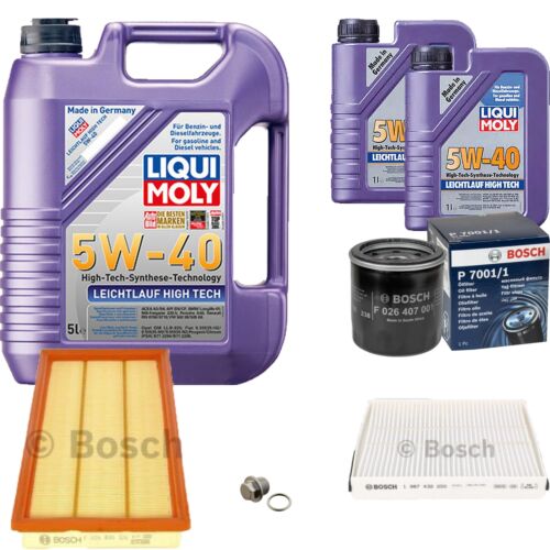 Pack d'inspection Bosch 7 L Liqui Moly fonctionnement léger haute technologie 5W-40 pour Subaru - Photo 1/12
