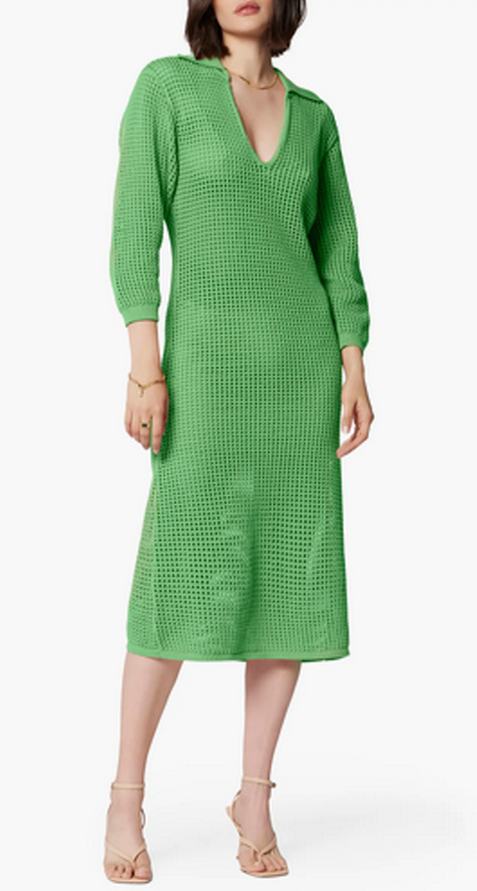 bright green sweater dress Equipment Remy Jadesheen XS NWT $375 sage