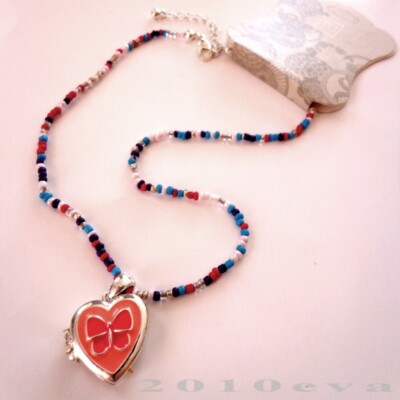TU *ELEGANTE COLGANTE de CORAZON CON CADENA de PERLAS** R.B031 + REGALO/GIFT