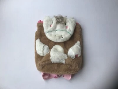 Joules Mädchen Fuzzy Fluffy Horse Charakter Tasche - braun flauschiges Pferd - Einheitsgröße