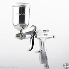 2x 0.5mm HVLP Paint Spraying Gravity Air Feed Spray Gun Air Brush w/ 125ml CUP