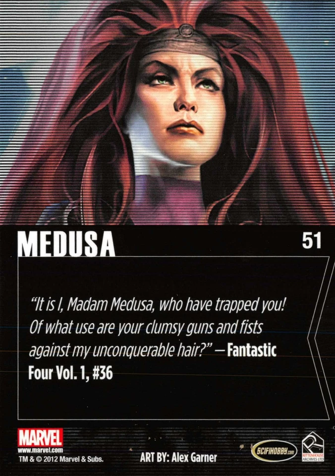 MEDUSA / Marvel Greatest Heroes (2012) BASE Trading Card #51 - Image 2 of 2