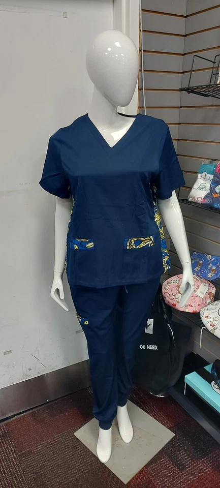 Ankara Unisex Jogger Scrubs Set, Ankara Suit, Available 2 Colours Great - Image 2 of 4