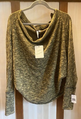 NWT Elan BOHO Soft Sweater Women s XL Yellow Black $54