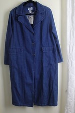 Nwt Venezia Sz Xl 48" Bust Denim Jean Duster Long Artist Coat Jacket