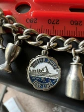 Vintage Hudson River Day Line Charm Bracelet  Souvenir