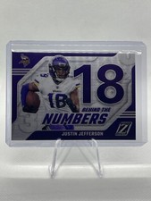 2023 Zenith Football Justin Jefferson Behind The Numbers No. 19 Vikings 