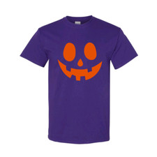 Happy Pumpkin Face Halloween T Shirt Short Sleeve