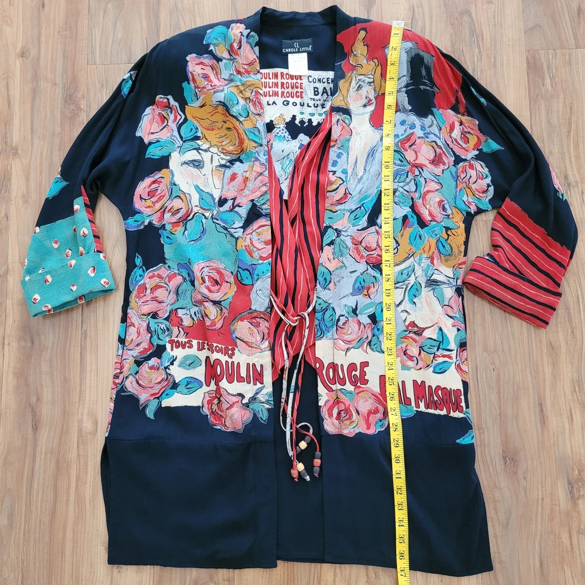 Vintage Carole Little Moulin Rouge Kimono Jacket Size 6 USA Made