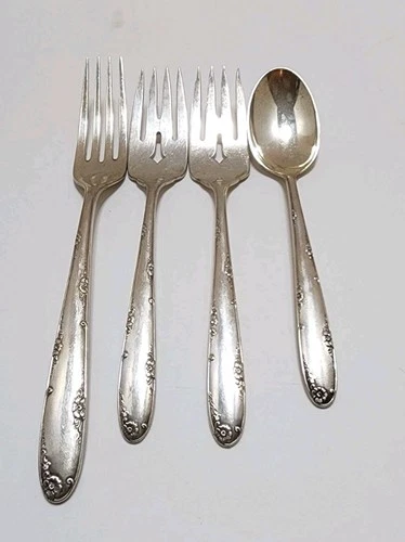4pc Towle MADEIRA Sterling Silver (2 SALAD FORKS ~ 1 DINNER FORK ~ 1 TEASPOON)