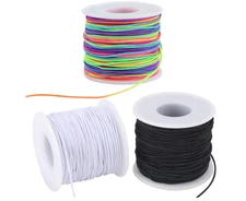 3 Rolls 1mm Elastic String Cord 495ft for Bracelets, Jewelry Making Crafts