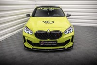 Front Ansatz V.7 FüR BMW 1Er F40 M-Paket / M135I Frontspoiler Lippe Schwarz