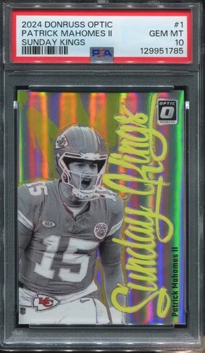 2024 Donruss Optic Patrick Mahomes Sunday Kings PSA 10