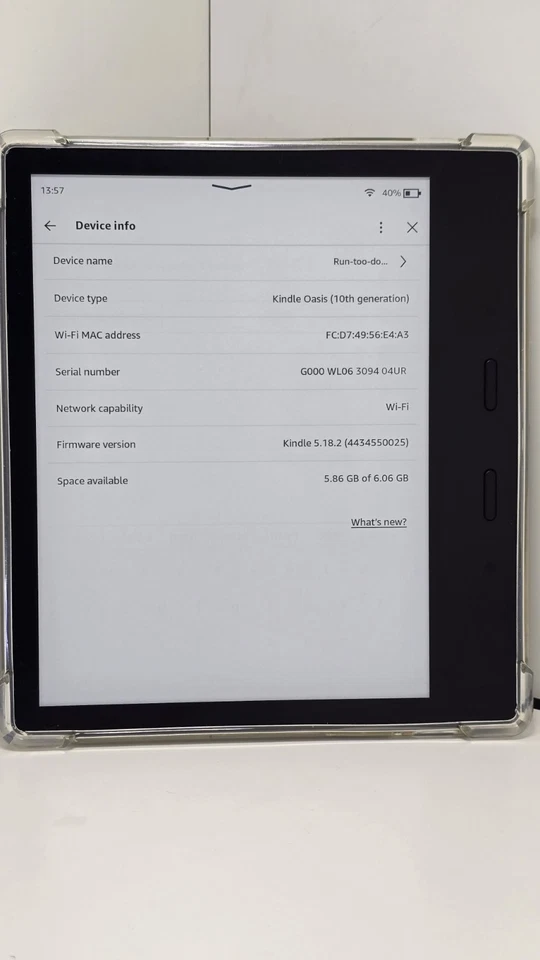 Amazon Kindle Oasis (10th Generation) 7" 8GB, Wi-Fi Waterproof excellent ✅ - Image 2 of 4