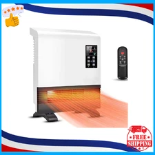 1500W Electric Wall Mounted Panel Infrared Space Heater w Timer 3Mode Quick Heat