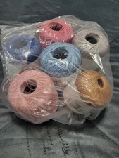 Aunt Lydia's, Crochet Yarn, 6 Rolls, 350 Yards each! New, Great Colors! New!