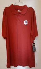 J America Indiana Hoosiers Red Polo Shirt Mens NWT   (See Description)