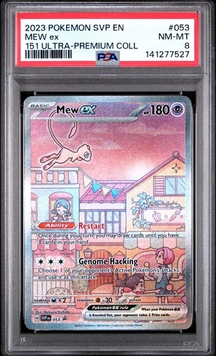Pokemon PSA 8 Mew ex 053 Sv: Scarlet & Violet Promo Cards Holo 2023 Near Mint