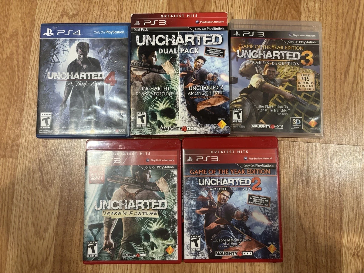 Lot De 2 Jeux Uncharted 2 Et 3 PS3 - Testés, Complets (boîtier, Livret), Très Bon état