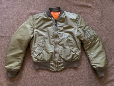 Vintage 90s Alpha Industries MA-1 Bomberjacke Small Made in USA
