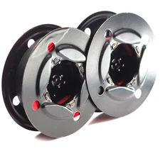 L C Smith & Corona Typewriter Twin Metal Spools with New Black and Red Ribbon