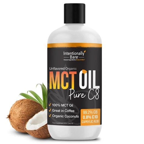 Intentionally Bare Pure C8 MCT Oil Organic Brain Octane C8 MCT Oil for Clean NEW