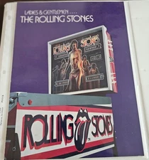 BALLY ROLLING STONES PINBALL MACHINE PROMO FLYER ORIGINAL 