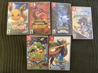 Nintendo Switch Lot Of 6 Pokemon Scarlet Diamond Eevee Yoshi Sonic