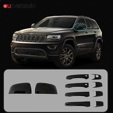 Mirror Cover Door handle Trims for 11-22 Jeep Grand Cherokee WK Dodge Durango