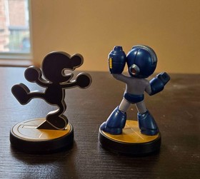 Mega Man and Mr. Game And Watch Amiibo Lot Super Smash Bros. Series 