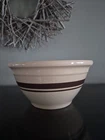 Vintage McCoy Pottery #10 Large Oven Ware Mixing Bowl Brown Stripe USA
