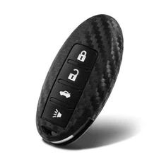 Key Fob Cover Case Compatible with Type-B 4 Button B4 Carbon Fiber Black (1 Pc)