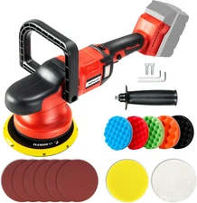 Cordless Car Polisher, Orbital Portable Polishing Waxer Machine with Brushless M