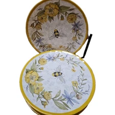 6 Certified international  Sweet As A Bee 11” Susan Winget 11" Dinner Plates