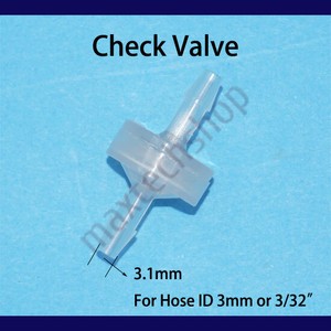 fitting flow way barb hose 3mm valve inline plastic check