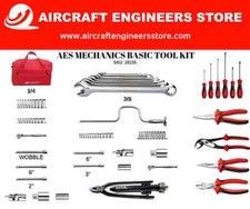 AIRCRFT TOOLS ENGINEERS KIT  SPANNERS, SOCKETS, RATCHETS, SCREWDRIVERS, PLIERS.