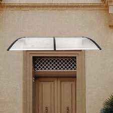 Tettoia Porta d'Ingresso Tettoia Policarbonato Trasparente 200cm
